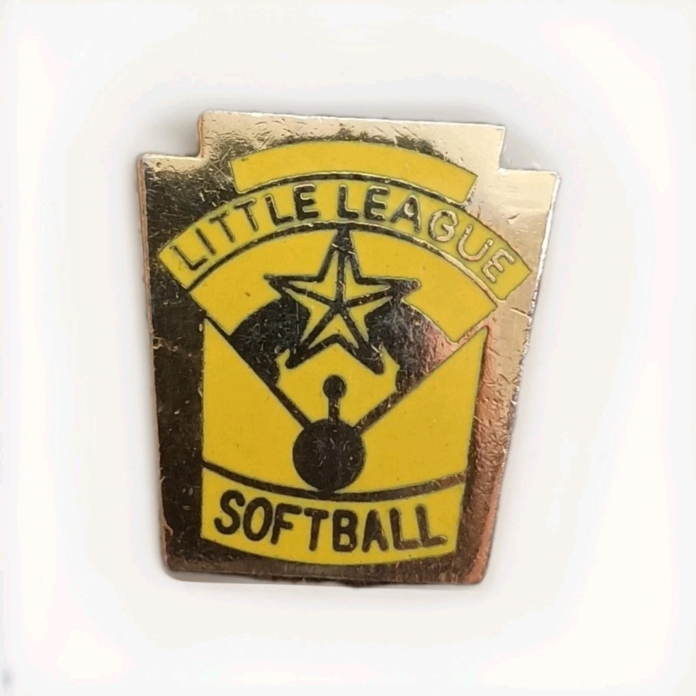 Vintage Little League Softball Gold Tone Hat Lapel Pin Pinback Tie Tac C Sanders